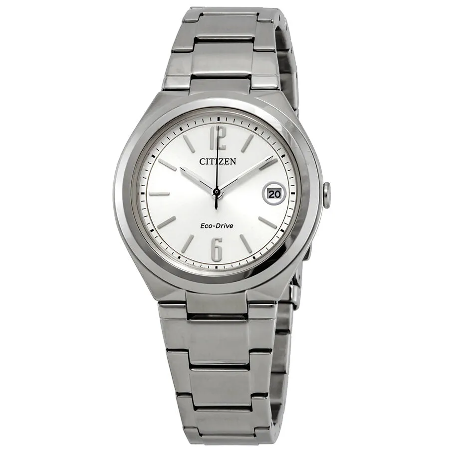 Citizen Chandler Eco-Drive Silver Dial Ladies Watch FE6021-88A