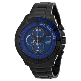 Citizen Eco Drive Blue Dial Black Titanium Men's Watch CA0525-50L