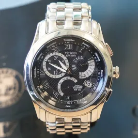 CITIZEN Eco-Drive Chandler Watch BL8004-53E Perpetual Calendar Wristwatch ALL S.S. - Boxes!