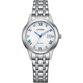 Citizen Eco-Drive Ladies Silhouette White Dial Watch