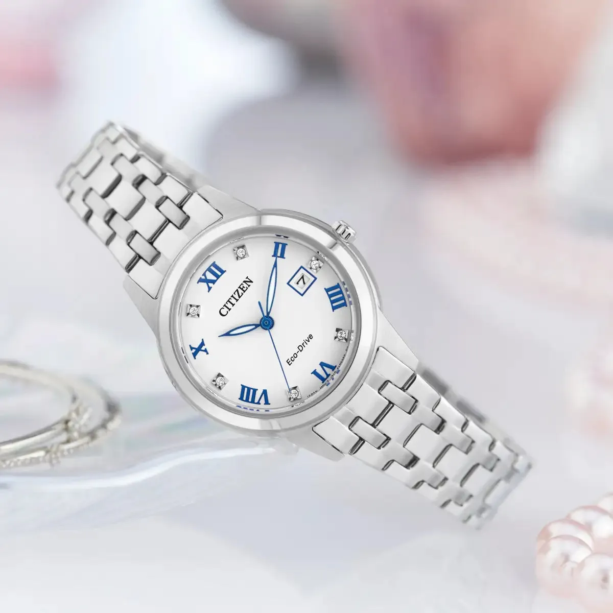 Citizen Eco-Drive Ladies Silhouette White Dial Watch