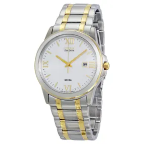 Citizen Eco Drive Silver Dial Two-tone Stainless Steel Men's Watch BM7264-51A