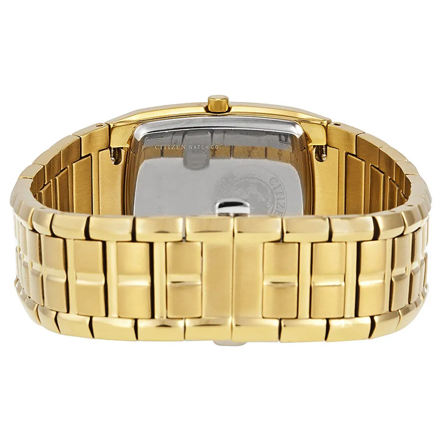 Citizen Men's Eco Drive Black Dial Yellow Gold-tone Watch BM6552-52E