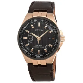 Citizen World Perpetual A-T World Time Eco-Drive Black Dial Men's Watch CB0168-08E