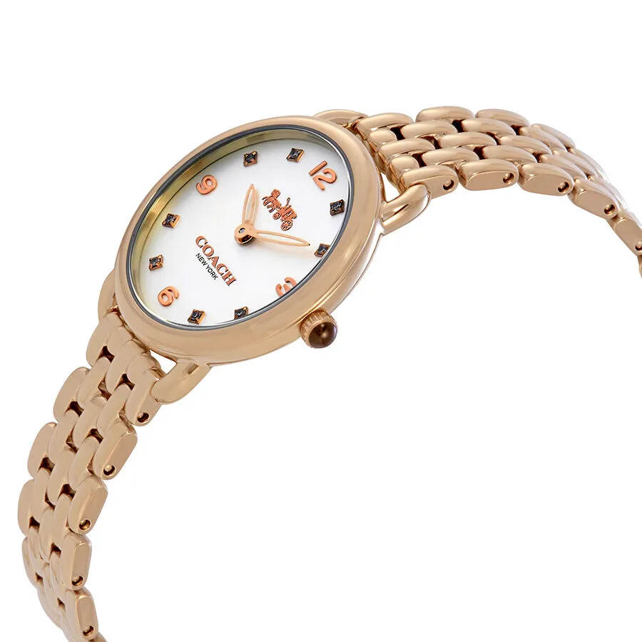 Coach Delancey Slim Silver Dial Rose Gold-tone Ladies Watch 14502783