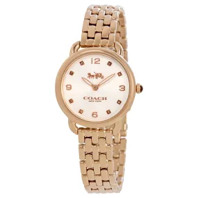 Coach Delancey Slim Silver Dial Rose Gold-tone Ladies Watch 14502783