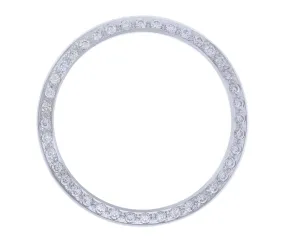 CREATED DIAMOND BEZEL FOR 34MM ROLEX AIR KING 5500 5700 5701 14000 14010 WHITE