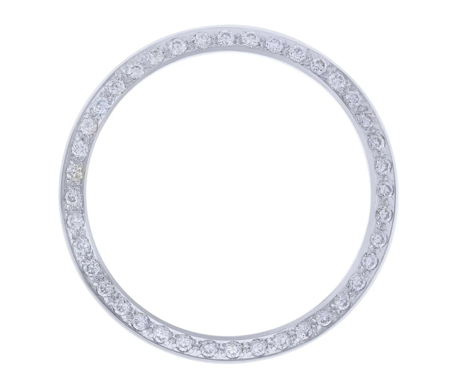 CREATED DIAMOND BEZEL FOR 34MM ROLEX AIR KING 5500 5700 5701 14000 14010 WHITE