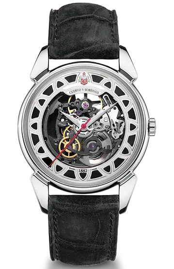 Cuervo y Sobrinos Watch Historiador Squelette