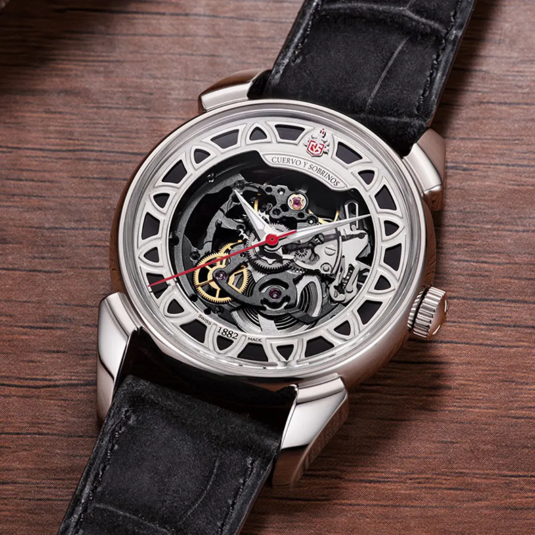 Cuervo y Sobrinos Watch Historiador Squelette