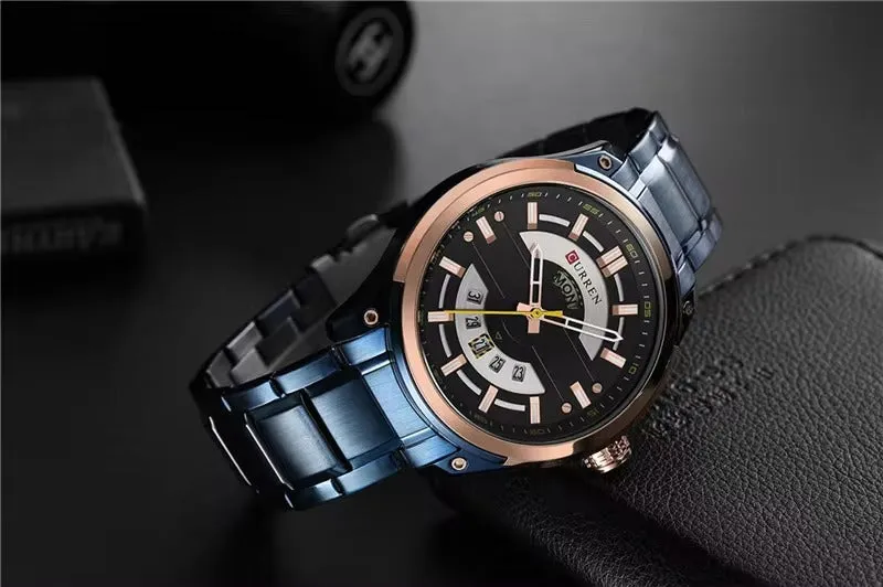 CURREN Original Brand Stainless Steel Band Wrist Watch For Men With Brand (Box & Bag)-8319