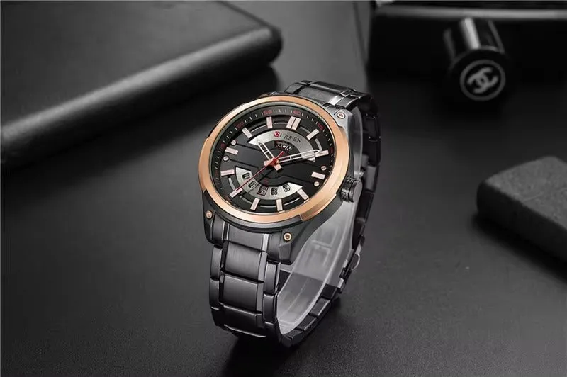 CURREN Original Brand Stainless Steel Band Wrist Watch For Men With Brand (Box & Bag)-8319