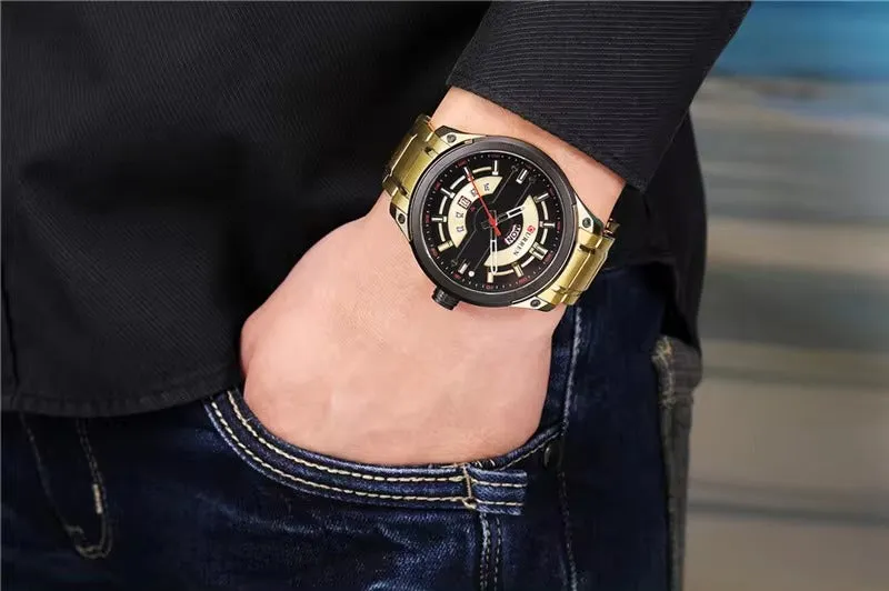 CURREN Original Brand Stainless Steel Band Wrist Watch For Men With Brand (Box & Bag)-8319