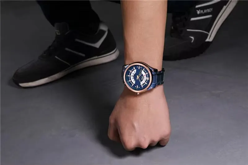 CURREN Original Brand Stainless Steel Band Wrist Watch For Men With Brand (Box & Bag)-8319