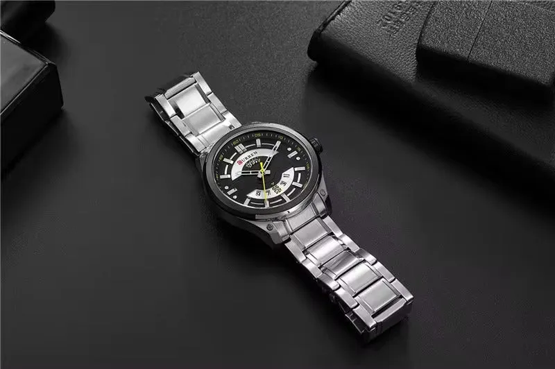 CURREN Original Brand Stainless Steel Band Wrist Watch For Men With Brand (Box & Bag)-8319