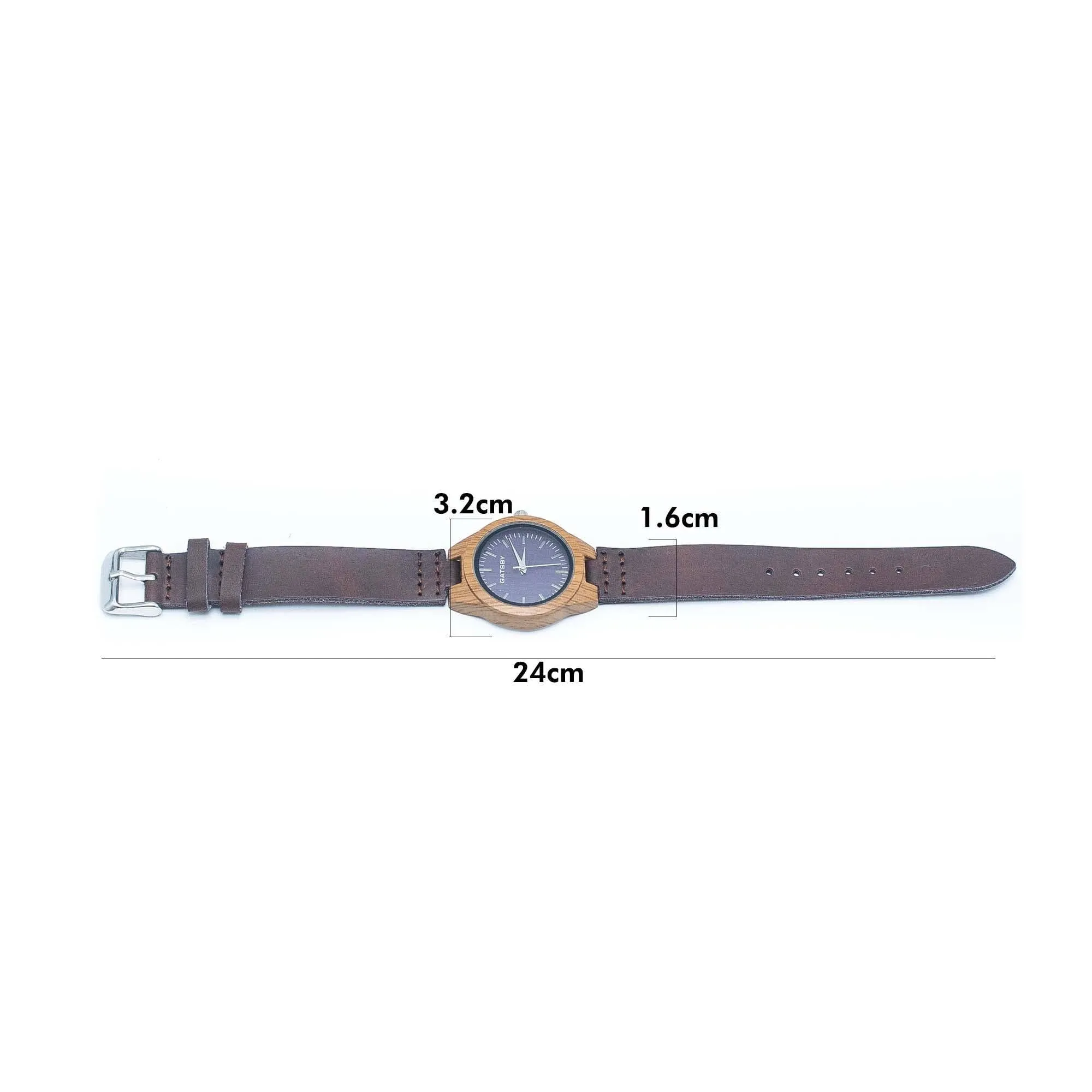 Dark brown Vintage ladies watch Leather Strap WA-238-A