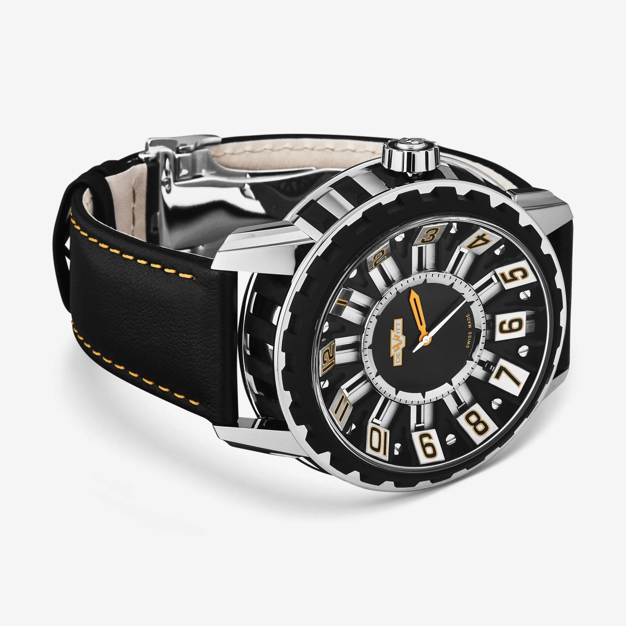 DeWitt Academia Slide Black Titanium Automatic Men's Watch AC.SLD.003 RPB