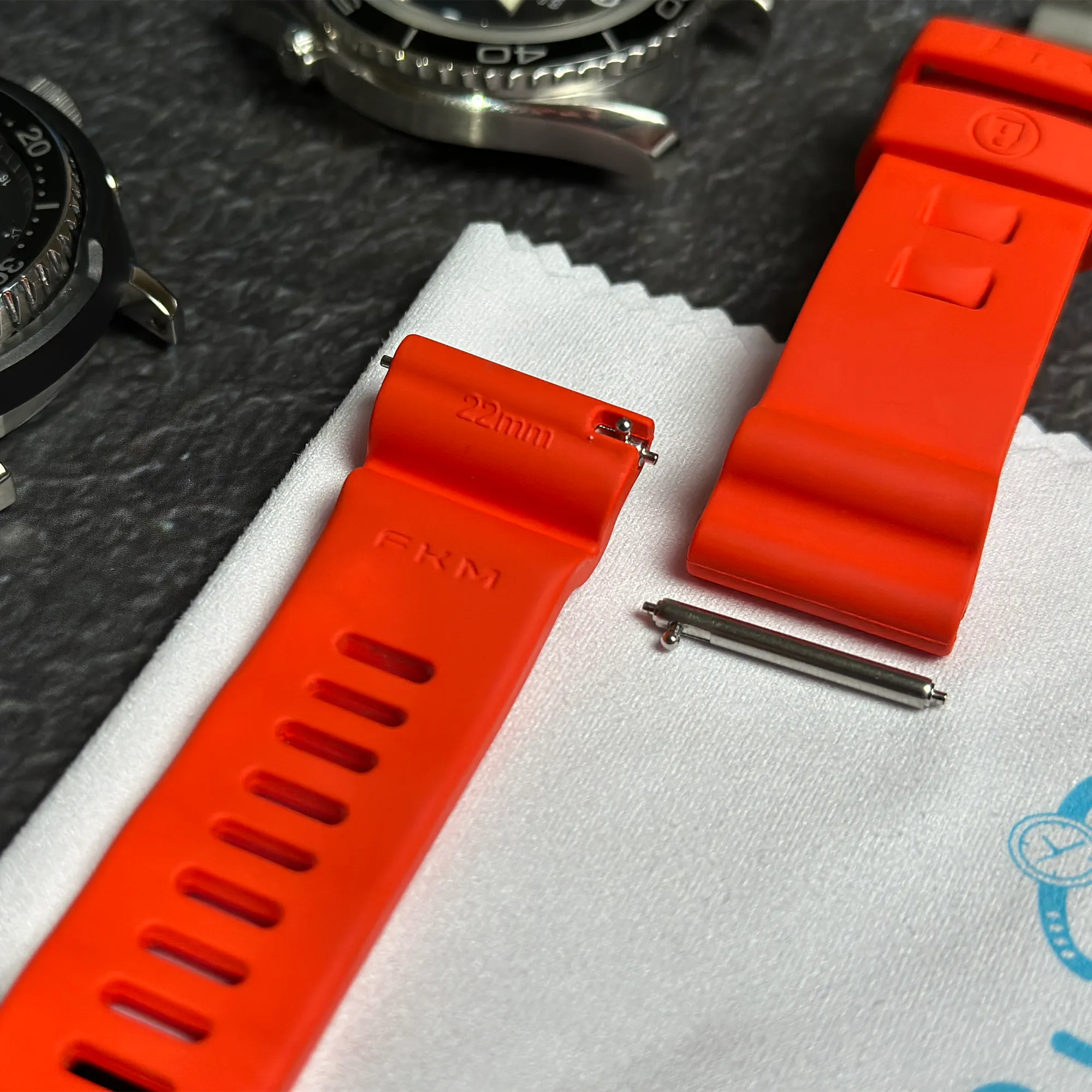 Divecore - American FKM - HP Professional Diving Watch Strap - Orange