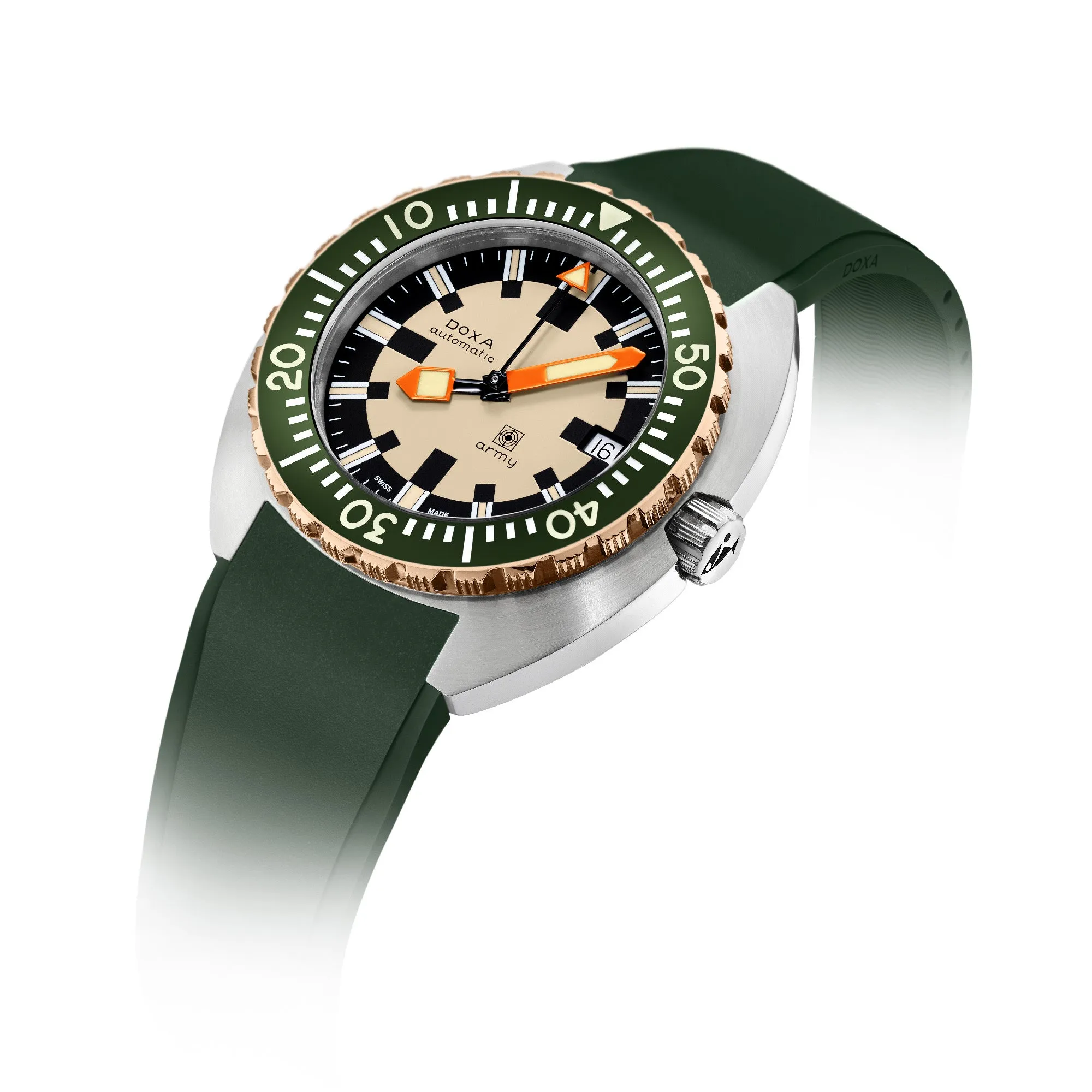Doxa Army - Green Bezel / Steel & Bronze