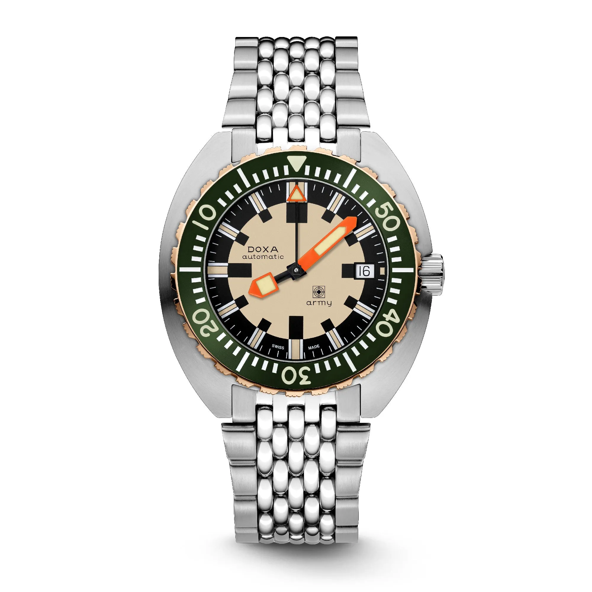 Doxa Army - Green Bezel / Steel & Bronze