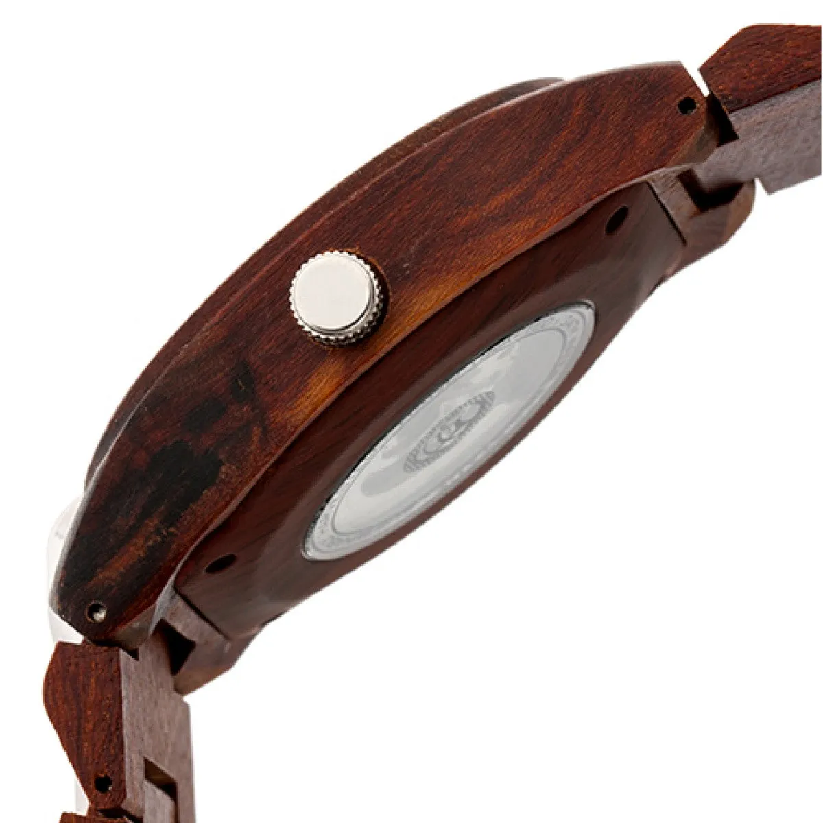 Earth Wood Gobi Automatic Skeleton Bracelet Watch - Red
