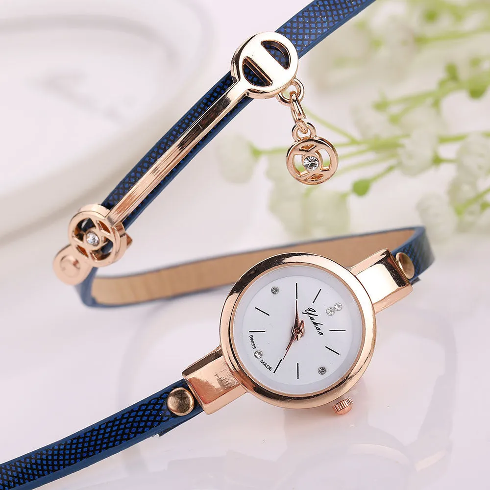 Fashion Casual Long Leather Strap watches Women Popular Jewelry Ethnic Style Surround Wrist Quartz Watch Clock