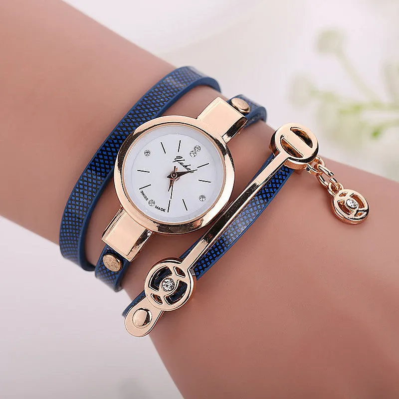 Fashion Casual Long Leather Strap watches Women Popular Jewelry Ethnic Style Surround Wrist Quartz Watch Clock