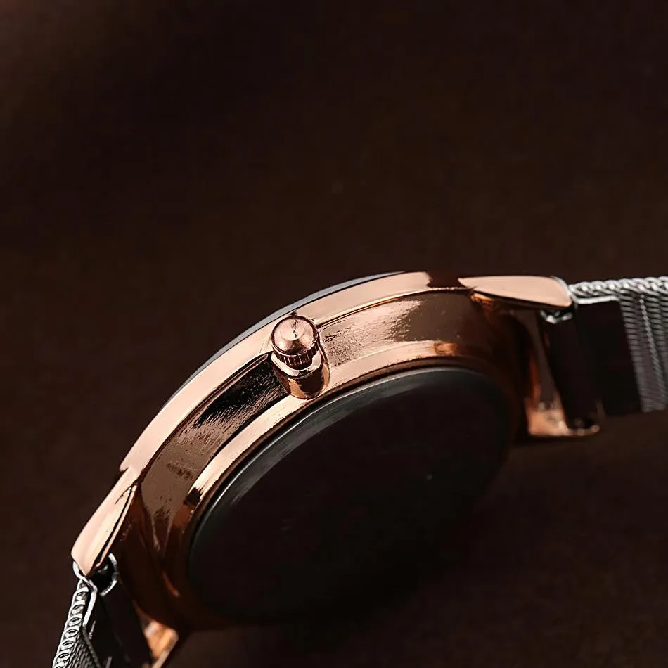 Fashion Hot Selling Stainless Steel Casual Silver Wristwatch Dress Watches Women Men Electronics Famous Brand Watch