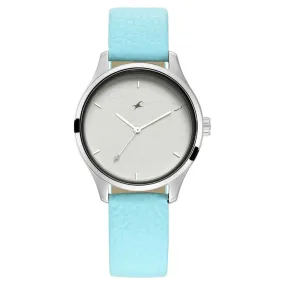 Fastrack Tripster Quartz Analog Women's Watch, Silver Dial Leather Strap, 6219SL01
