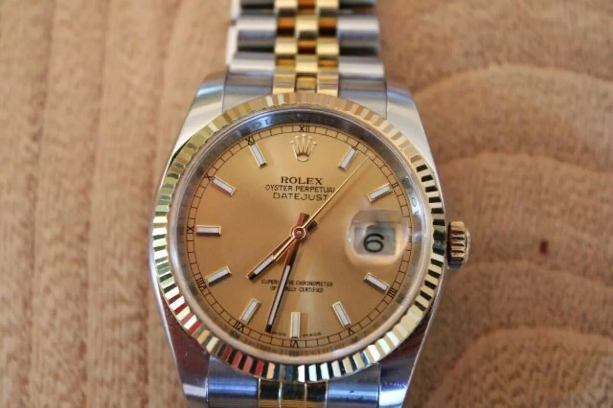FLUTED  BEZEL FOR ROLEX DATEJUST116300 116333 116334 NEW MODEL 36MM REAL18K GOLD