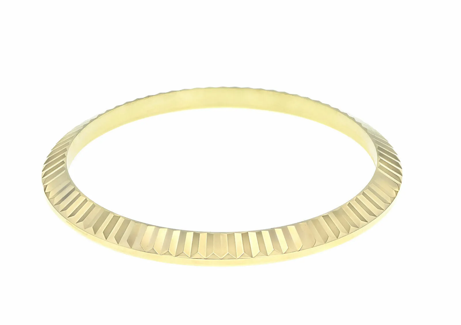 FLUTED BEZEL FOR ROLEX NEW MODEL DATEJUST CIRCA 116200 116233 116234 GOLD PLATED
