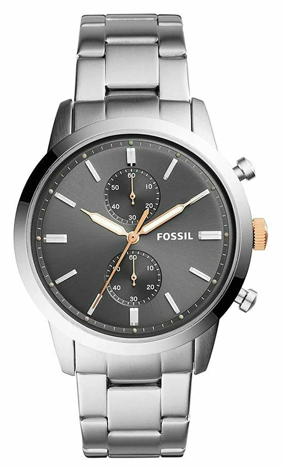 Fossil Townsman Silver Stainless-steel Quartz Fashion Men's Watch FS5407