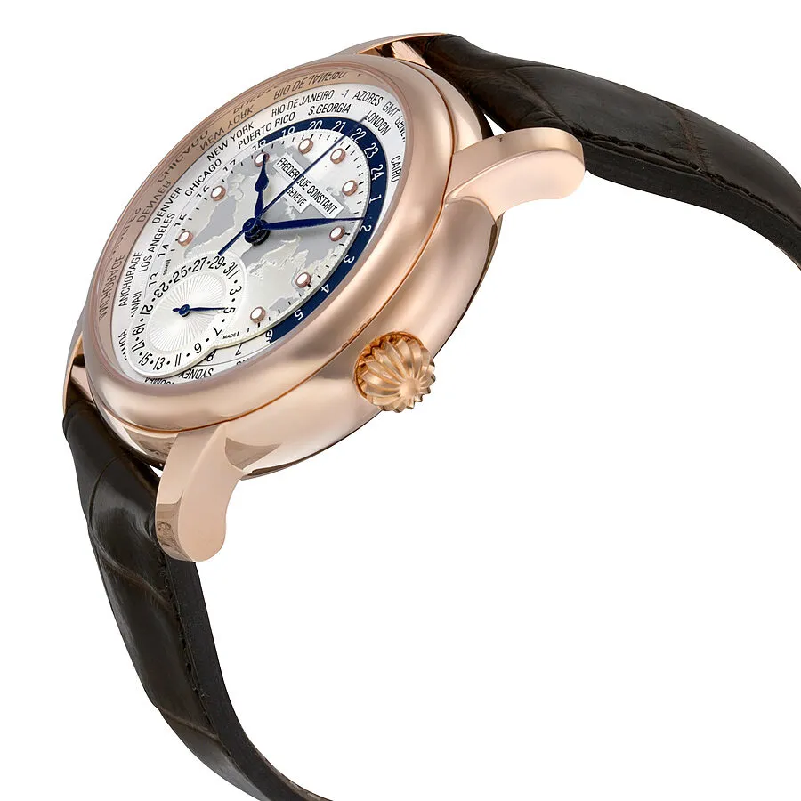 Frederique Constant Worldtimer Automatic Silver Dial Men's Watch FC-718WM4H4
