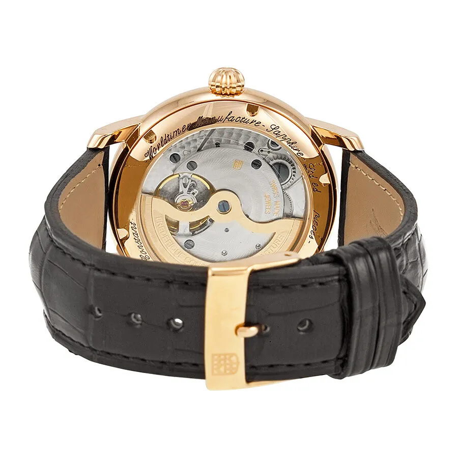 Frederique Constant Worldtimer Automatic Silver Dial Rose Gold-plated Men's Watch FC-718MC4H4