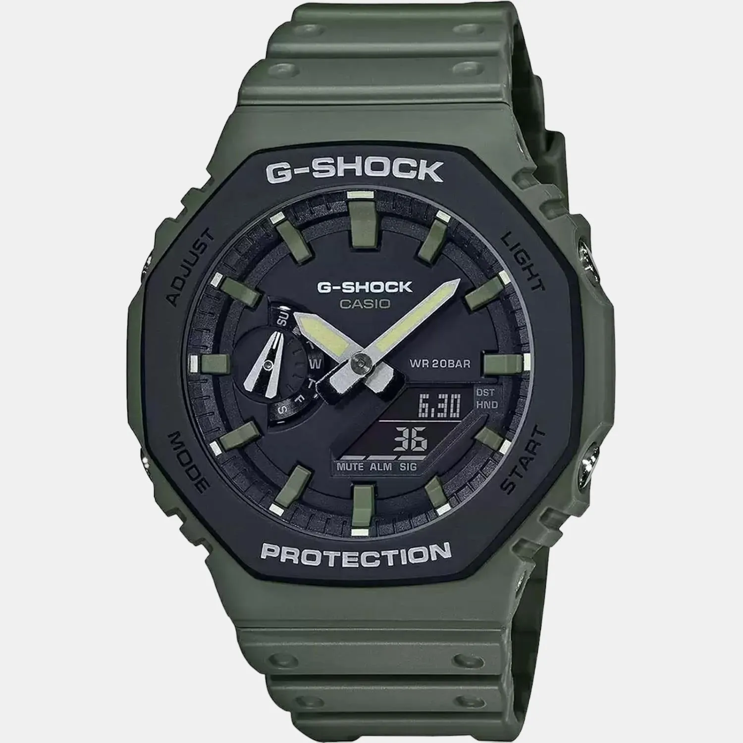 G-Shock Men's Green Analog-Digital Resin Watch G1065 - GA-2110SU-3ADR