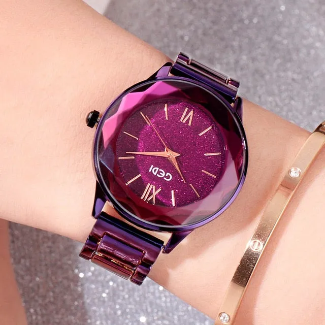 GEDI Women's Wristwatch Starry Elegant Quartz Watches Rose Gold