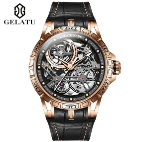 GELATU 6015 Skeleton Luxury Tourbillon Waterproof Automatic Watch