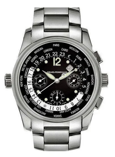 Girard Perragaux Worldwide Time Control Titanium Men's Watch 49800-T-21-6046