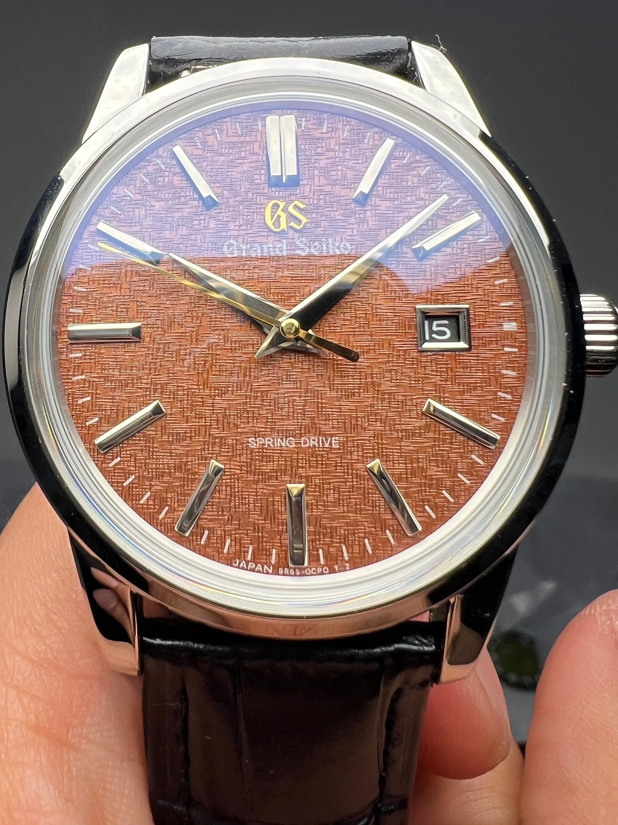 Grand Seiko Crown Blue Lion Grand Seiko Gs' Manual Winding Movement Ice Blue Hand Roll Yushendu Men&#39;s Watch Spring Drive Relógio