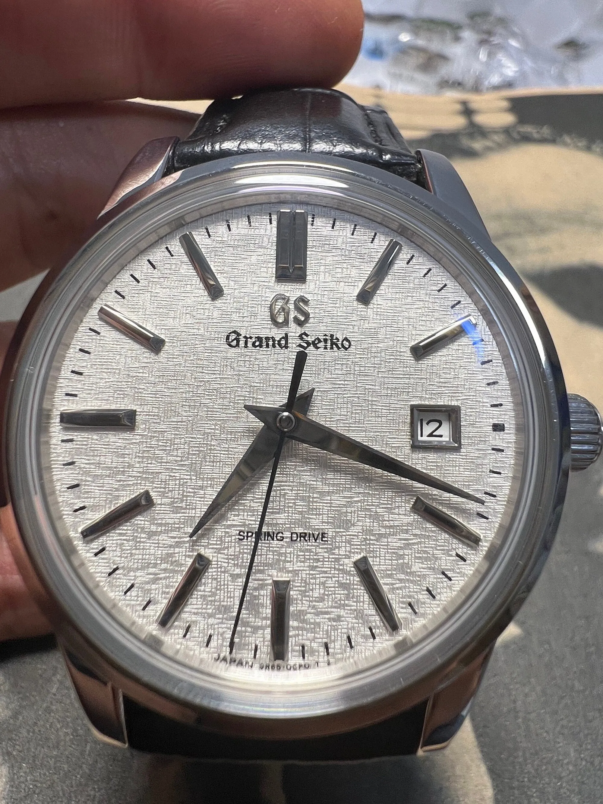 Grand Seiko Crown Blue Lion Grand Seiko Gs' Manual Winding Movement Ice Blue Hand Roll Yushendu Men&#39;s Watch Spring Drive Relógio