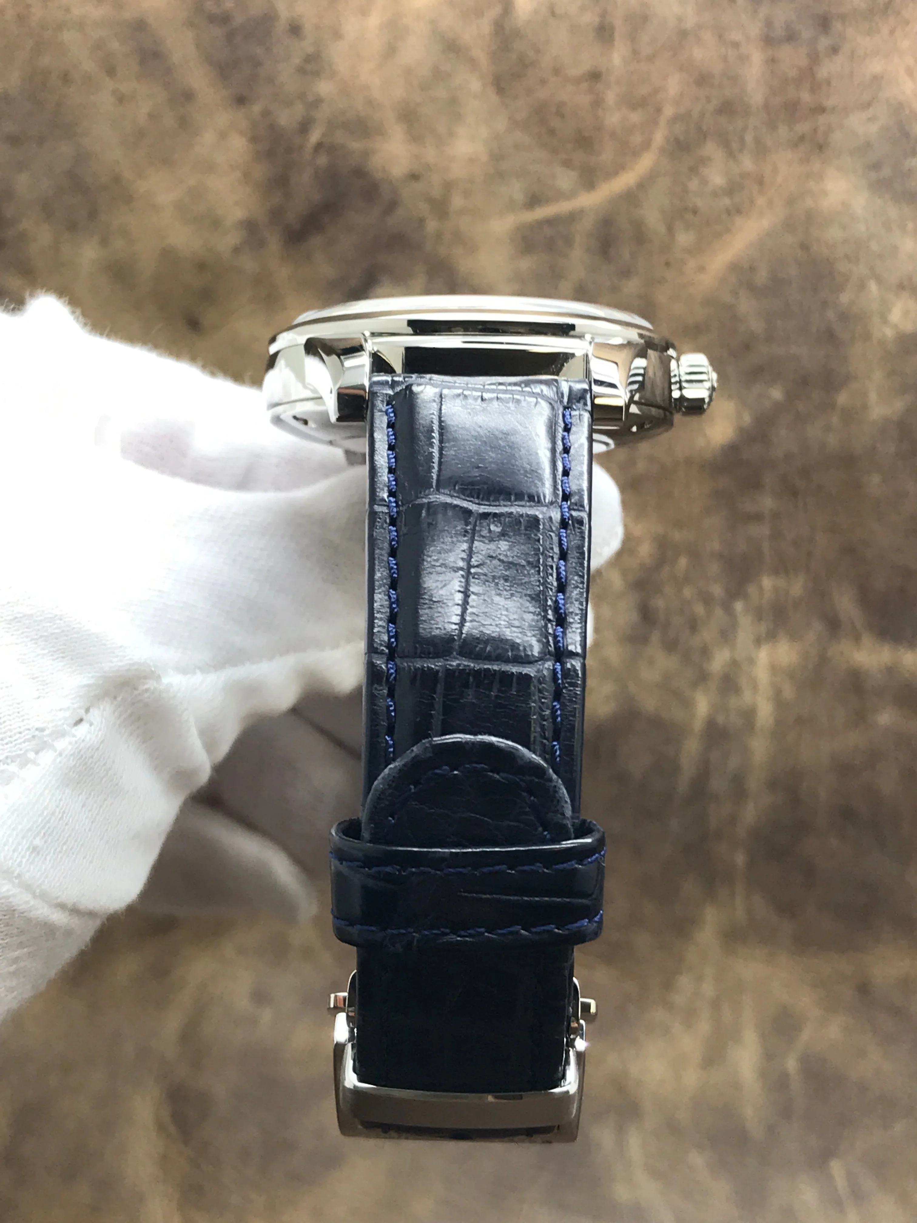 Grand Seiko Elegance Collection SBGA407 Blue Snowflake Dial Spring Drive Men's Watch