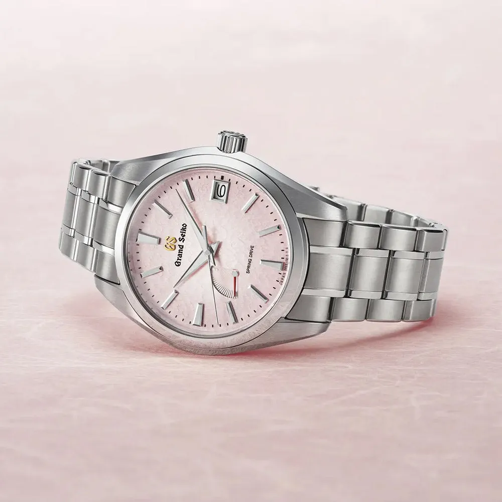 Grand Seiko Heritage Collection Spring Drive Snowflake 20th Anniversary Limited Edition 41mm Pink Dial Titanium Gents Watch SBGA497G