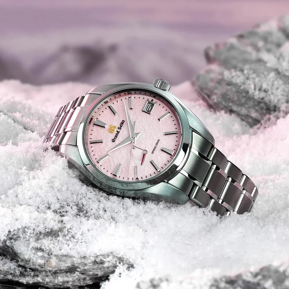Grand Seiko Heritage Collection Spring Drive Snowflake 20th Anniversary Limited Edition 41mm Pink Dial Titanium Gents Watch SBGA497G