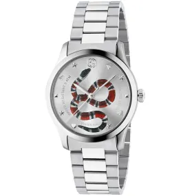 Gucci G-Timeless 38mm Colored Snake Motif Stainless Steel Watch YA1264076