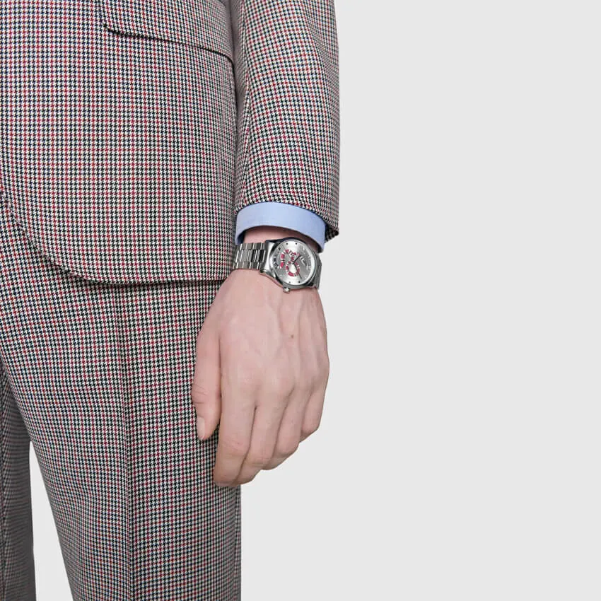 Gucci G-Timeless 38mm Colored Snake Motif Stainless Steel Watch YA1264076