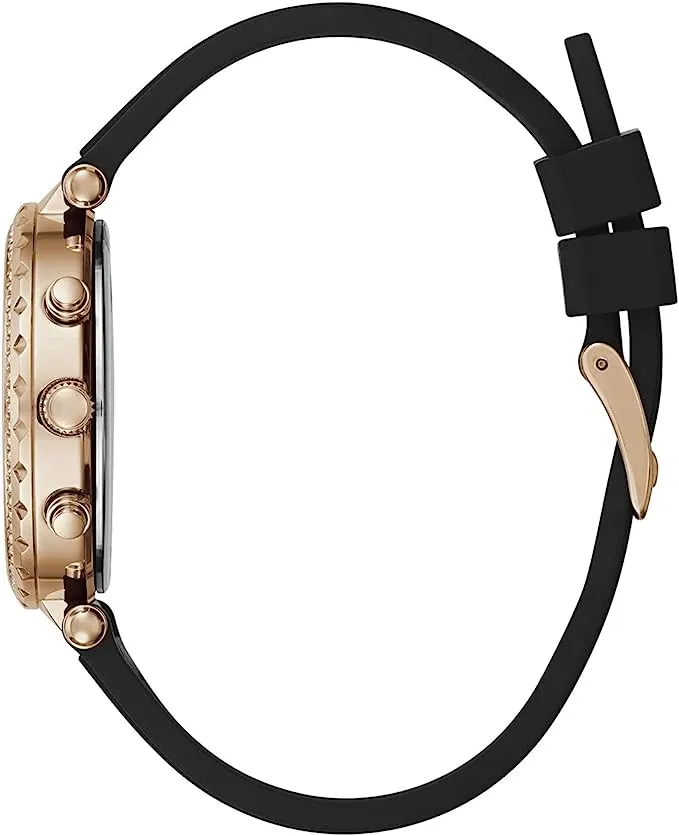 Guess Women's Stainless Steel Quartz Watch with Silicone Strap Women's Watch GW0113L2