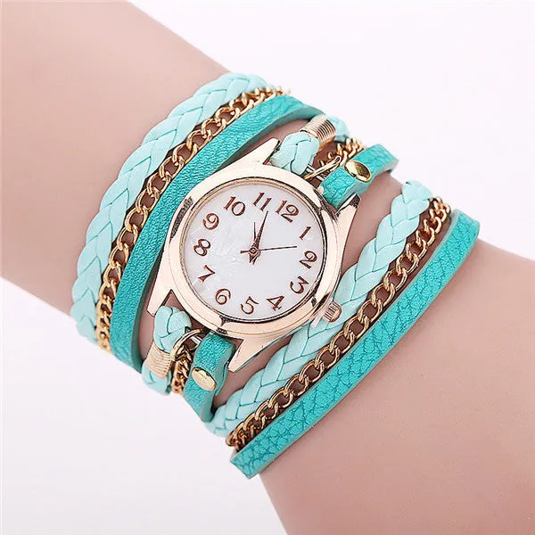 Hot Sale Fashion Casual Wrist Watch Leather Bracelet Women Watches