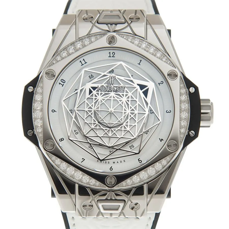 Hublot Big Bang Sang Bleu Automatic Diamond White Dial Ladies Watch 465.SS.2027.VR.1204.MXM19