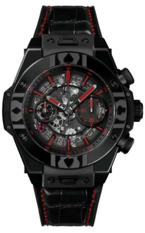 Hublot Big Bang Unico World Poker Tour All Black Chronograph 45 mm Ceramic Men's Watch