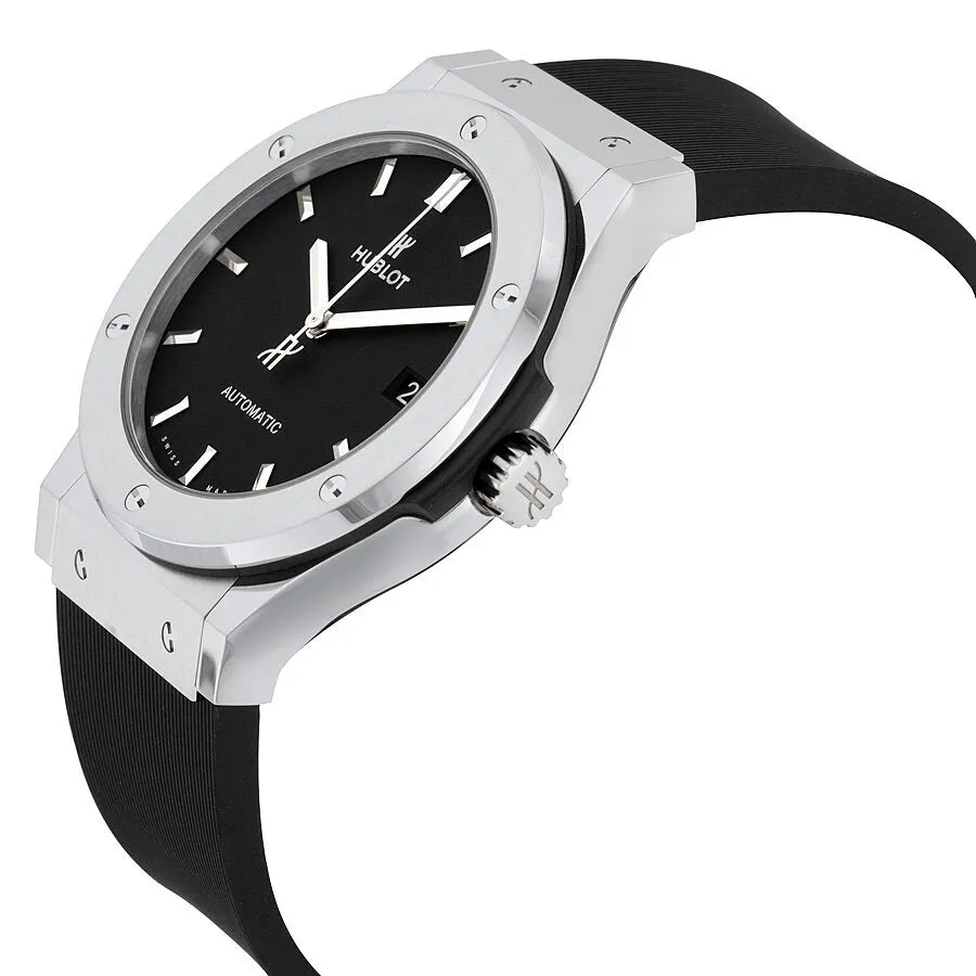 Hublot Classic Fusion Automatic Black Dial Black Rubber Men's 45mm Watch 511.NX.1171.RX
